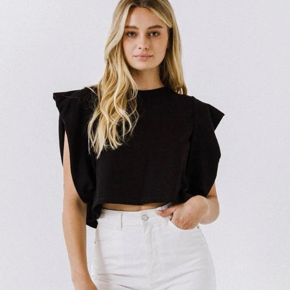 Endless Rose Black Crop Top